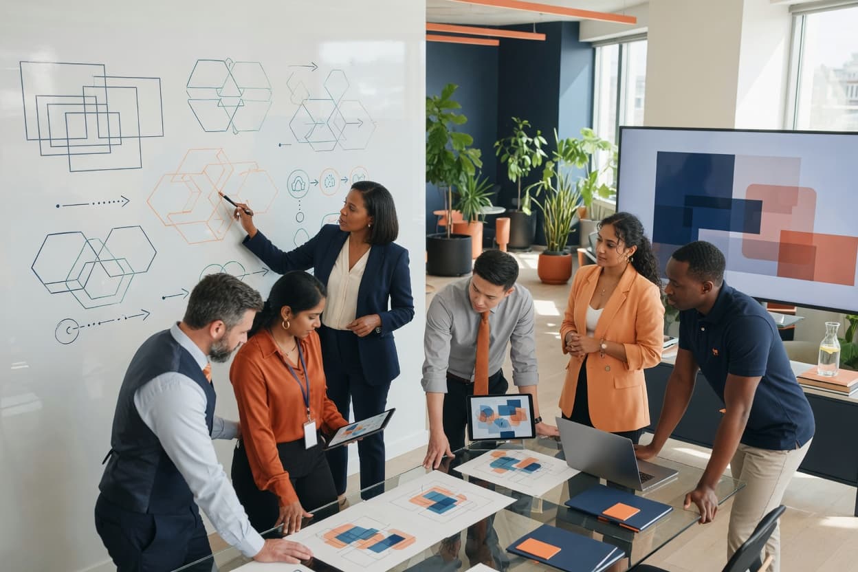 Enterprise technology team collaborating